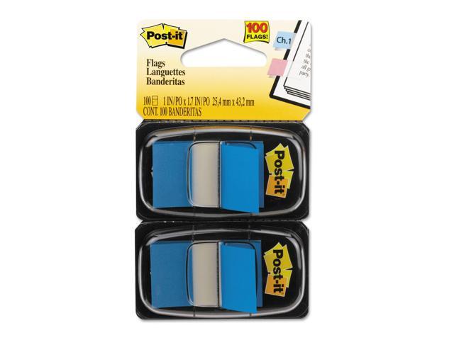 Post-It Flags Standard Page Flags in Dispenser, Blue, 100 Flags/Dispenser 680BE2