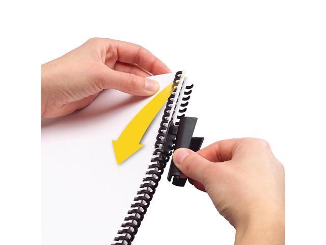 Swingline ProClick Easy Edit Spines 5/16' Diameter 45 Sheet Capacity Black 25/Pack 2515662