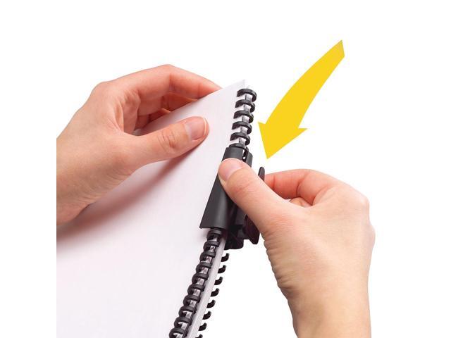 Swingline ProClick Easy Edit Spines 5/16' Diameter 45 Sheet Capacity Black 25/Pack 2515662