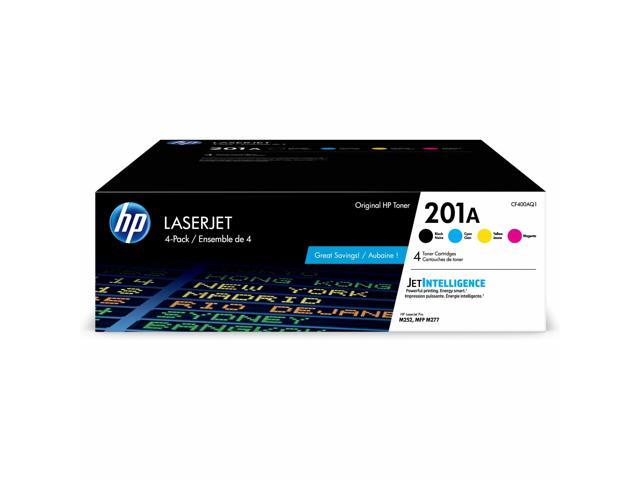 HP 201A 4-pack Black/Cyan/Magenta/Yellow Original LaserJet Toner Cartridges, CF400AQ1
