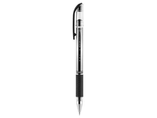 uni-ball Signo GRIP Stick Gel Pen 0.7mm Black Ink Silver/Black Barrel Dozen