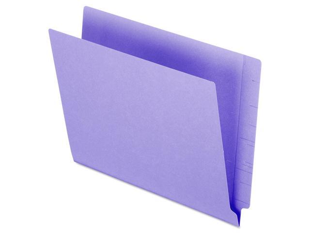 Tops Pendaflex H110DPR Reinforced Two-Ply Folders Straight Cut End Tab Letter Purple 100/Box