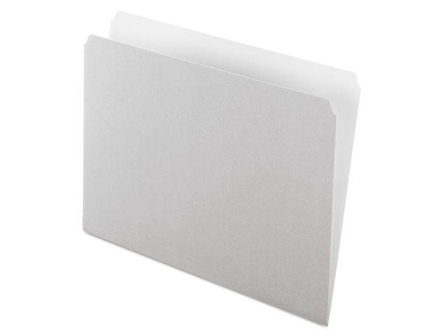 Pendaflex Colored File Folders Straight Cut Top Tab Letter Gray/Light Gray 100/Box 152GRA