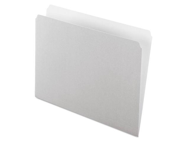 Pendaflex Colored File Folders Straight Cut Top Tab Letter Gray/Light Gray 100/Box 152GRA
