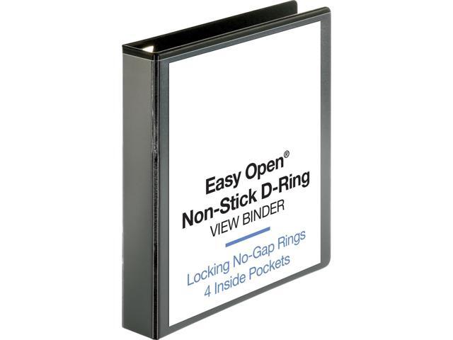 Business Source View Binder Locking D-Ring 1-1/2' Capacity Letter Black 26958