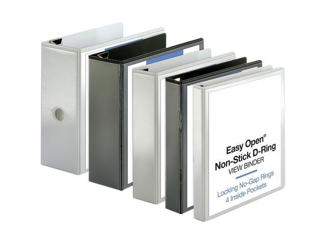 Business Source View Binder Locking D-Ring 1-1/2' Capacity Letter Black 26958