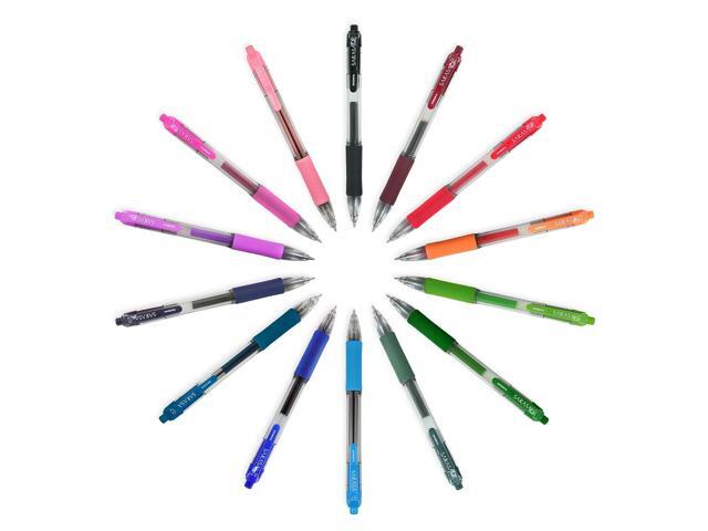 Zebra Sarasa Retractable Gel Pen Assorted Ink Medium 14/Pack 46824