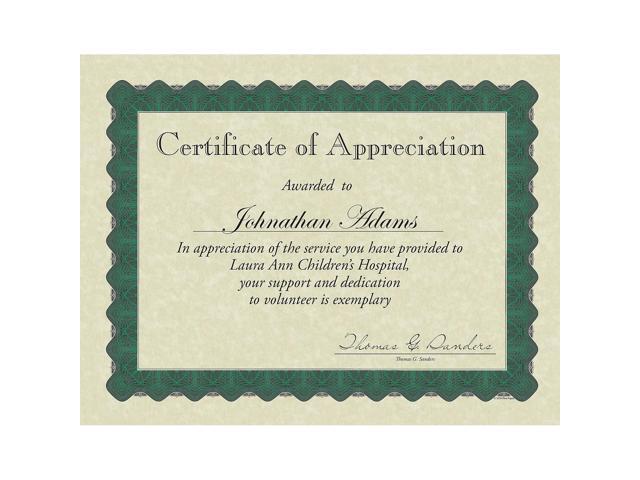 Great Papers Metallic 8.5 x 11 Certificates Beige/Green 934200