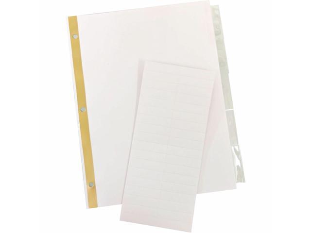 Business Source Index Dividers 5-Tab 11'x8-1/2' White Stock/Clear Tabs 16477