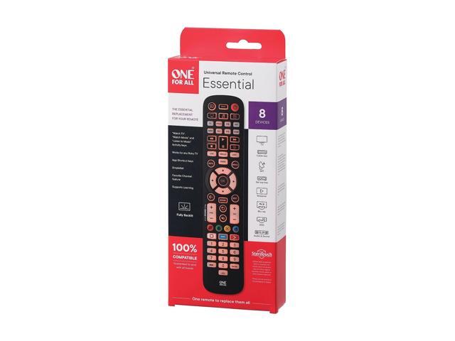One For All Essential 8-Device Backlit Universal Remote (URC3680) UEBVURC3680