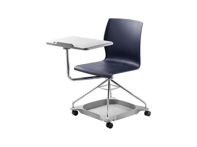 NPS COGO04 CoGo Mobile Tablet Chair - Supports Up to 440 lb - 18.75' Seat Height - Blue Seat, Blue Back, Chrome Frame