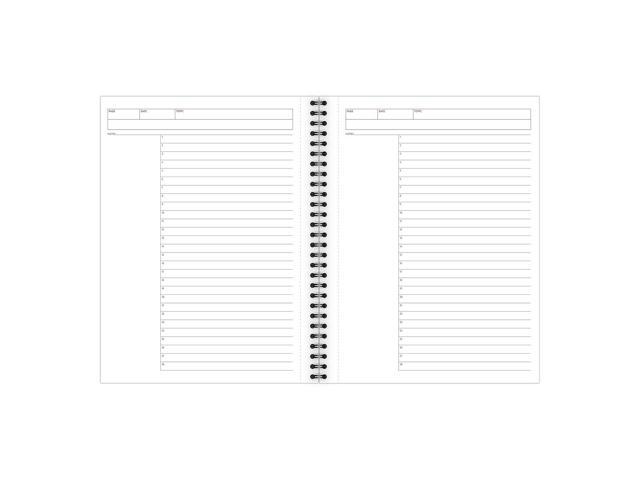 Cambridge Action Planner Side Bound Business Notebook 7 1/2 x 9 1/2 Black 80 Sheets 06122