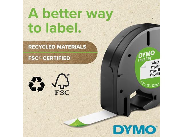 Dymo Labels LabelWriter 3-1/2'Wx1-1/8'H 12 RL/PK White 2050768