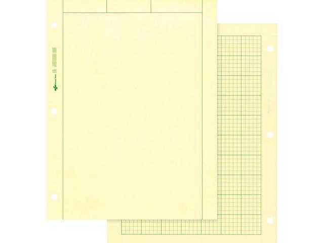 Rediform Computation Pads 5'x5' Quad 8-1/2'x11' 100 Sheets Green 42382