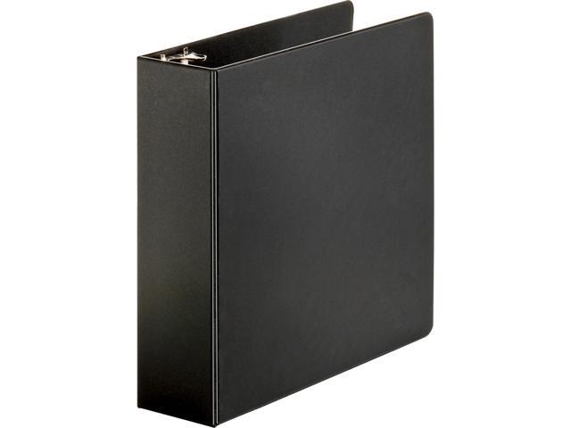 Business Source Round Ring Binder 3' Capacity 11'x8-1/2' Black 09978