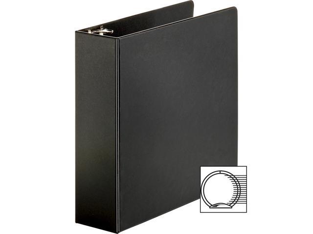 Business Source Round Ring Binder 3' Capacity 11'x8-1/2' Black 09978