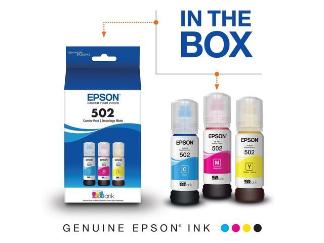 Epson T502 Multi-Color EcoTank Ink Bottle Pack (Cyan, Magenta, Yellow) - image 7