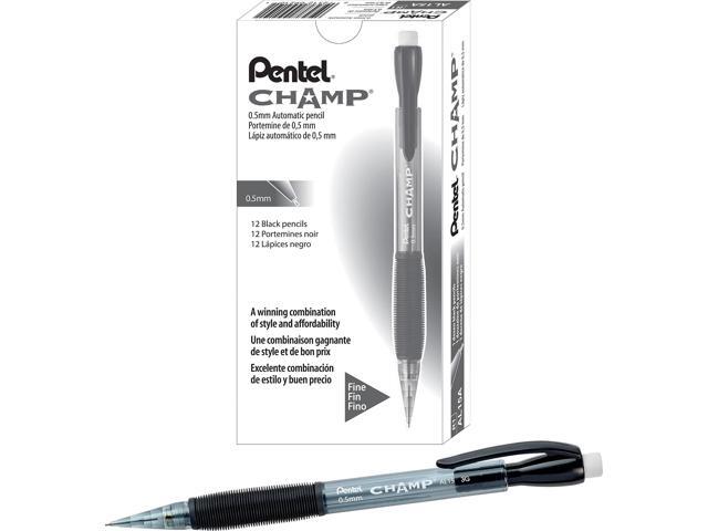 Pentel Champ Mechanical Pencil .5mm Translucent Gray Dozen AL15A