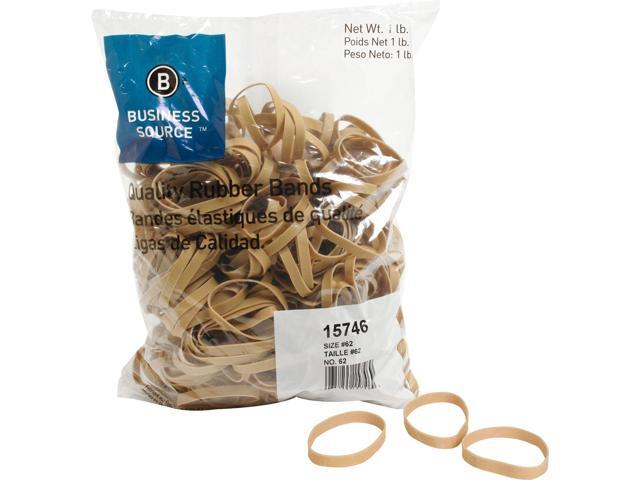 Business Source Rubber Bands Size 18 1 lb./BG 3'x1/16' Natural Crepe 15735