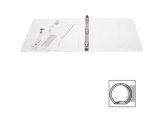 Business Source View Binder w/ 2 Inside Pockets 1/2' Capacity White 09951