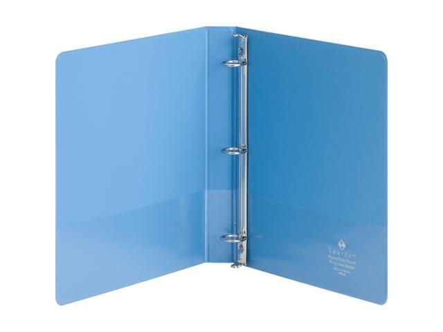 Business Source View Binder Round Ring 1' Cap Letter-size Light Blue 19602
