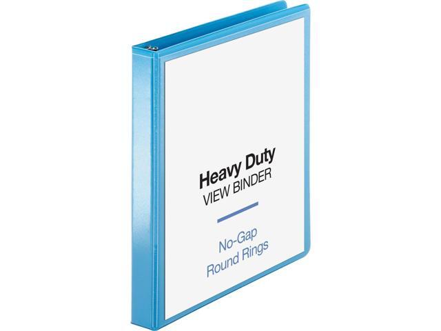 Business Source View Binder Round Ring 1' Cap Letter-size Light Blue 19602