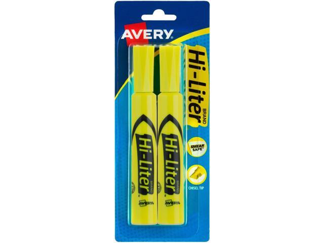 Avery Highlighter Chisel Point 2/CD Fluorescent Yellow 24081