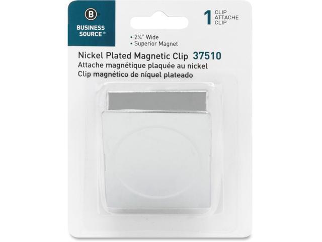 Business Source Magnetic Metal Clip Large 2-1/4' 1.0mm Chrome 37510