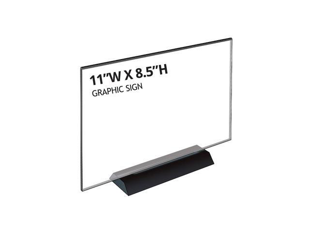 Azar Acrylic Frame Sign Holder on Weighted Black Base (108804)
