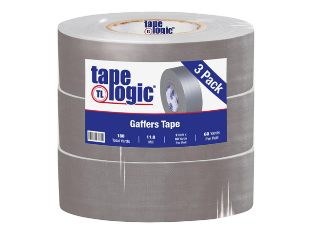 Tape Logic Gaffers Tape 11.0 Mil 2' x 60 yds. Gray 3/Case T98718GR3PK