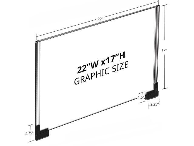 Azar Large Acrylic Sign Holder with Magnetic Boots (109912)