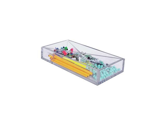 Azar 4-Compartment Plastic Storage Clear 2/Box (556353)