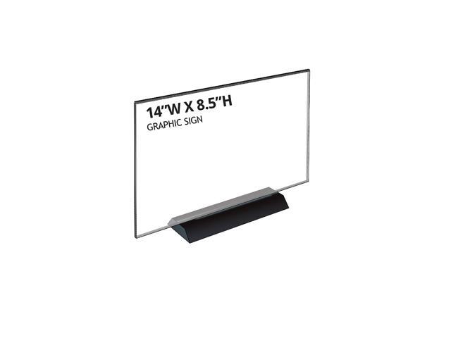 Azar Acrylic Frame Sign Holder on Weighted Black Base (108806)