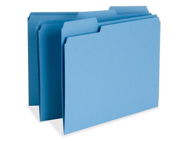 Business Source File Folder 1-Ply 1/3 Cut Assorted Tabs Letter 100/BX BE 65779