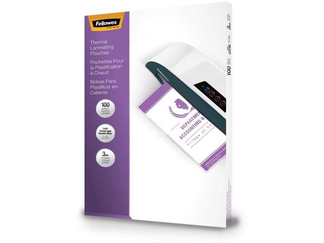 Fellowes Inc Laminating Pouches 3mil Lgl 100/PK Clear 52455