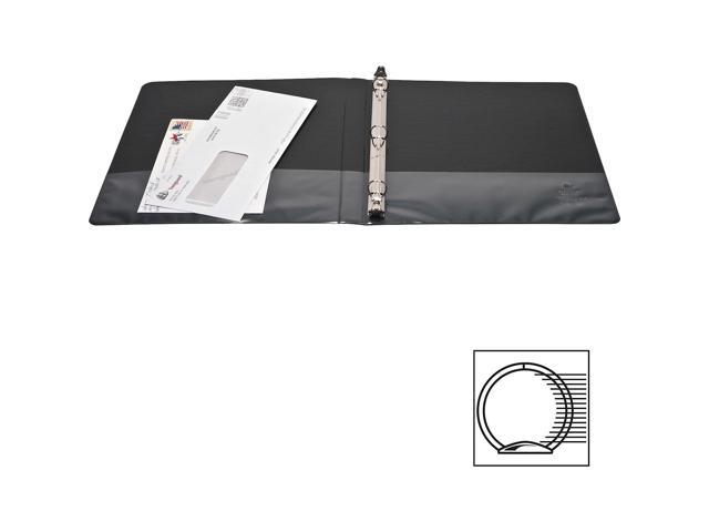 Business Source View Binder w/ 2 Inside Pockets 1-1/2' Capacity Black 09954