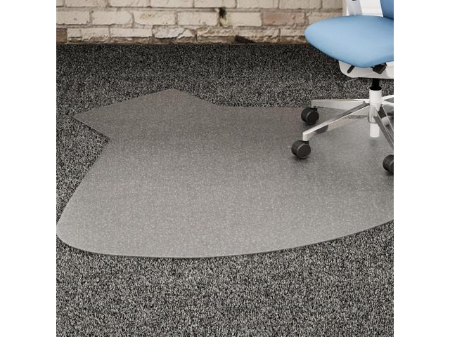 Lorell L-Workstation Chairmat Med. Pile 60'x66' Lip 20'x12' CL 69156