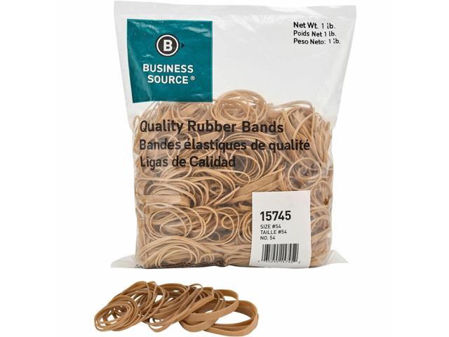 Business Source Rubber Bands Size 54 1 lb./BG Assorted Sizes Natural Crepe 15745