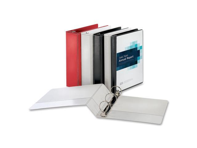 Business Source View Binder Round Ring 1' Red 09966
