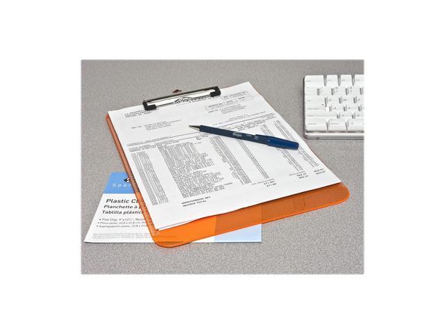 Business Source Clipboard Plastic w/Flat Clip 9'x12' Smoke 01870