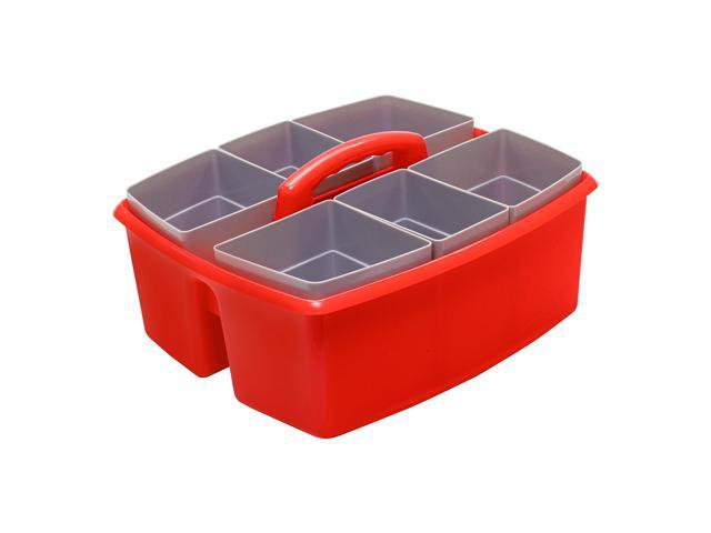 Storex Large Caddy with Sorting Cups Red 2 Pack (00981U02C)