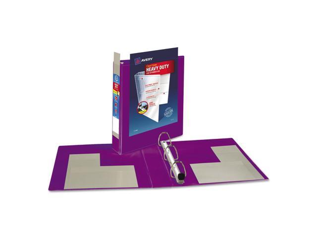 Avery Heavy-Duty View Binder w/Locking EZD Rings 1 1/2' Cap Purple 79774