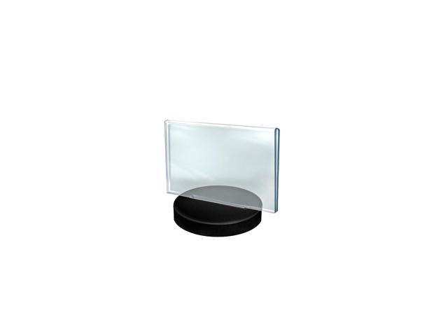 Azar Displays 2-Sided Round Base Sign Holder 5.5 x 8.5-inch 10/Pack 108704