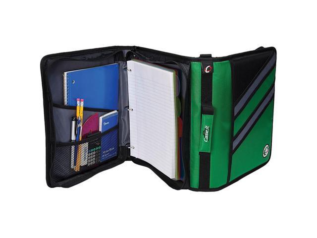 Case it Z-176 1 1/2 Black 2-in-1 Zipper Binder