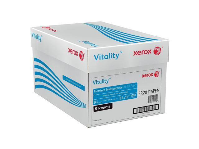 Xerox Vitality 8.5' x 11' Premium Multipurpose Paper 24 lbs. 97 Brightness 4000 Sheets/Carton (1001)