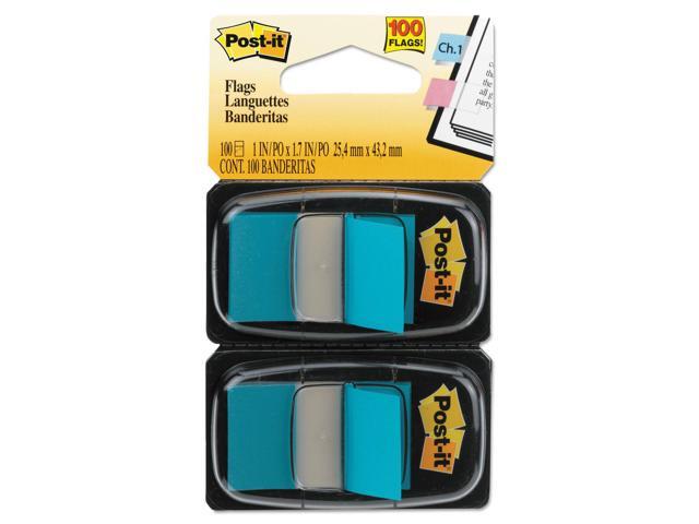 3M 680BB2 Standard Tape Flags in Dispenser Bright Blue 100 Flags per Dispenser