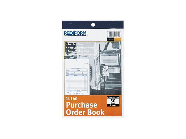Rediform Purchase Order Book Bottom Punch 5 1/2 x 7 7/8 Two-Part Carbonless 50