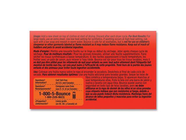 Bounce Fabric Softener Sheets Outdoor Fresh 2/Box 156 Boxes/Carton 02664
