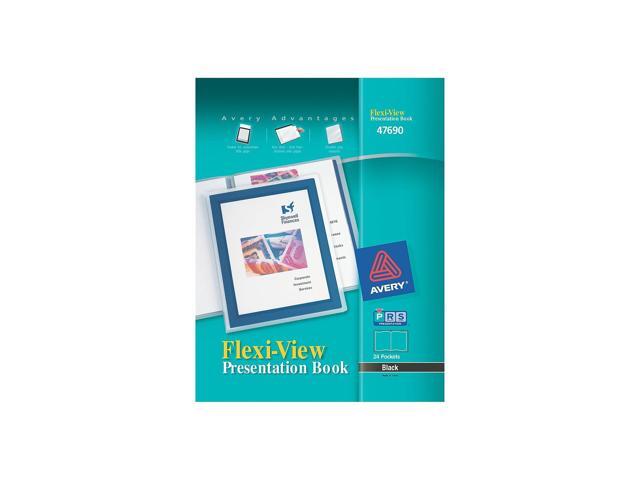 Avery Presentation Books 24 Pages 8-1/2'x11' Black Framed Cover 47690