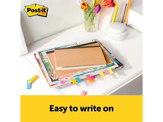 Post-it Page Flag Markers Assorted Brights 50 Strips/Pad 4 Pads/Pack